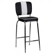 loving home Tresenstuhl Barhocker Barstuhl American Diner 50er Jahre Retro Schwarz Weiß