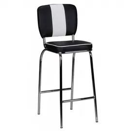 loving home Tresenstuhl Barhocker Barstuhl American Diner 50er Jahre Retro Schwarz Weiß