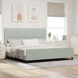 vidaXL Boxspringbett 200 x 200 cm Silber