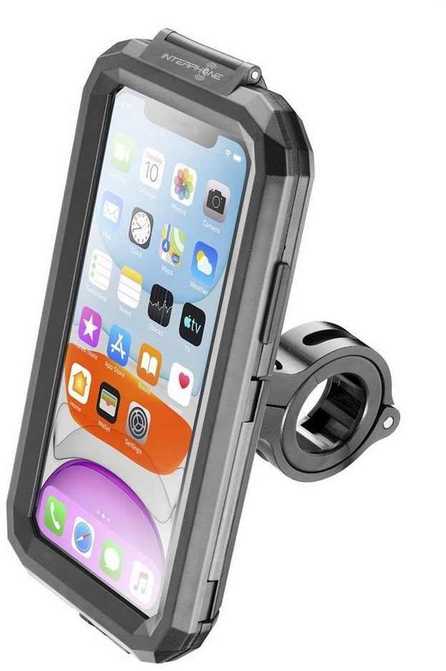 Interphone iCase iPhone XR, 11 Smartphone-Halterung, (Case inkl. Halterung und Montagematerial) schwarz