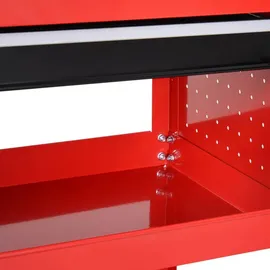 Homcom Werkstatt-Zubehör schwarz B/H/L: ca. 35x82x76 cm - Rot, Schwarz