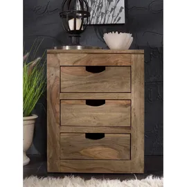 MASSIVMOEBEL24.DE Nature Grey Rollcontainer 45x40x60 grau