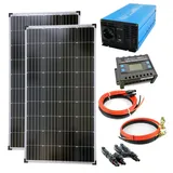 Solartronics Komplettset 2x130 Watt Solarmodul 1000 Watt TS1000 Spannungswandler 20A Laderegler Inselanlage