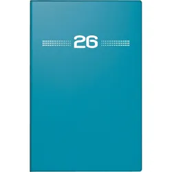 Rido Taschenkalender Industrie I 7,2x11,2cm 1 Woche/Seite Kunststoff petrol 2026