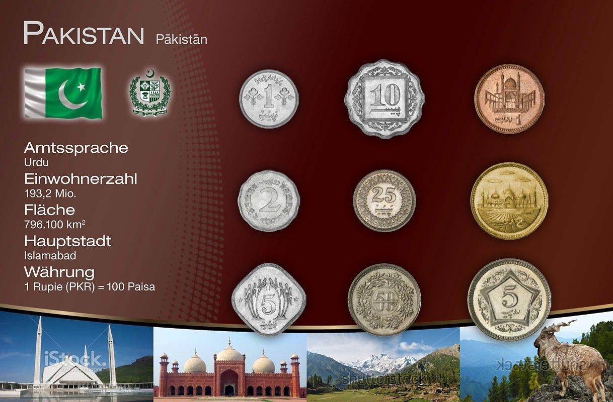 Kursmünzensatz-Motivkarte "Pakistan"