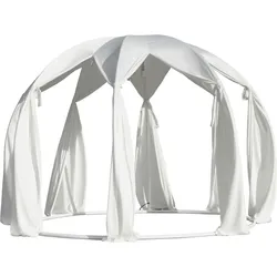 astreea Igloo Terrassenpavillon Model XL mit Baldachin Bezug, weiss, wasserabweisend
