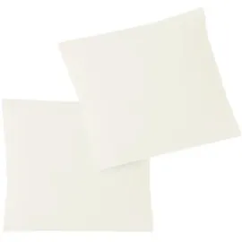 EXKLUSIV HEIMTEXTIL Jersey Kissenbezug 2er Set 40 x 40 cm natur