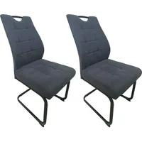 Hti-Living HTI-Living, Stühle, Esszimmerstuhl Marek Samt Dunkelgrau