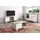 SKRAUT HOME WIND TV-Schrank 100 95x40x57 cm Weiß/Eiche Metall/Melamin