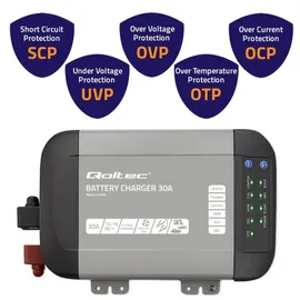 Qoltec Intelligentes Ladegerät 30A 12V