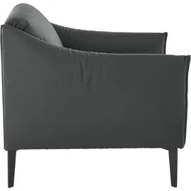 W.Schillig Cocktailsessel sally Leder 84 x 78 x 84 cm Grau mit Kissen