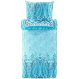 BASSETTI MERGELLINA Bettwäsche-Set Satin B1-ocean Blue 135x200+80x80 cm
