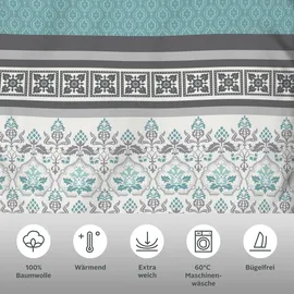 OTTO home Cremona Biber grau/mint 200 x 200 cm + 2 x 80 x 80 cm