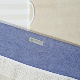 Ross Hamamtuch Steifen 90 x 180 cm blau/weiß