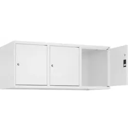 C+P Aufsatzschrank, 9016/9016 500x1200x500mm Verschluss Zylinderschloss 3 Abteile