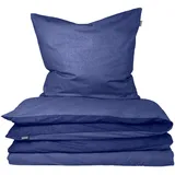 SCHIESSER Doubleface Feinbieber blau 135 x 200 cm + 80 x 80 cm