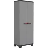 Keter Kunststoffschrank Stilo grau Kunststoff B/H/T: ca. 68x173x39 cm - grau, schwarz, rot