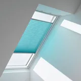 VELUX Plissee Denim 1286, MK06 1286S Denim,Schiene alu