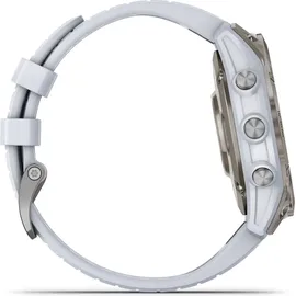 Garmin Epix Pro (Gen 2) Sapphire 47 mm steinweiss/titanium Titan mit Silikonarmband