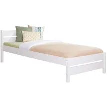 TICAA Bett "Bora", aus Kiefer, weiß