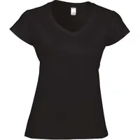 Gildan Damen V-Neck T-Shirt \64V00L\" black M"