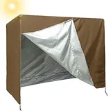 Hollywoodschaukel Abdeckung 2- 3-4Sitzer,Wasserdicht Schutzhülle für Gartenschaukel , 210D Oxford Abdeckplane Abdeckhauben für Swing Schaukelbank mit Schrumpfseil(Size:160*120*170cm,Color:Brown)