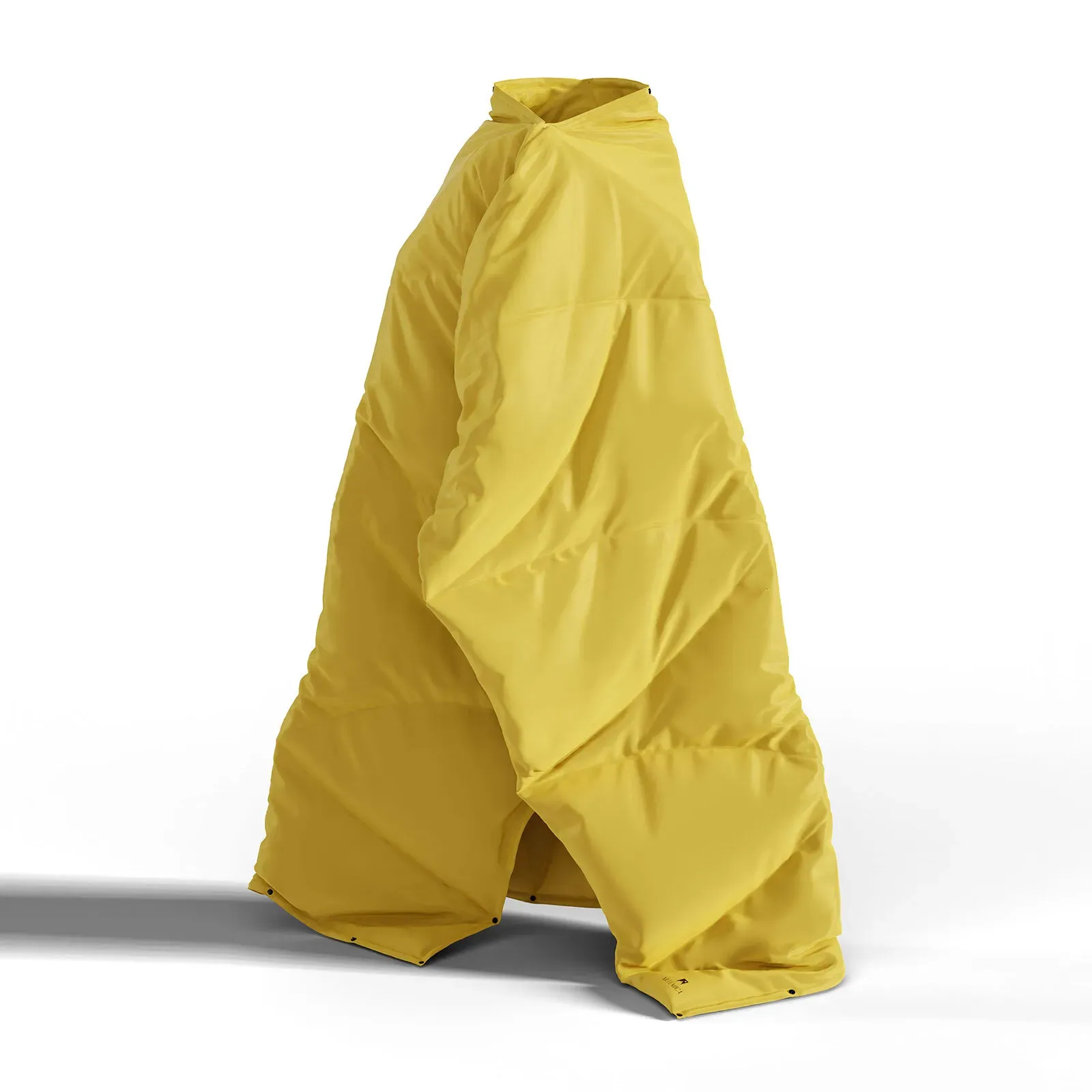 Artemica Multifunktions Daunendecke Outdoordecke Campingdecke Poncho 135x200 cm | yellow-citrine - gelb