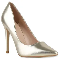 Damen High Heels in Gold