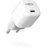 Ansmann Home Charger HC120PD Mini Ladegerät USB-C Netzteil Power Delivery Nanocharger 20W Schnellladegerät Stecker Netzstecker Ladeadapter