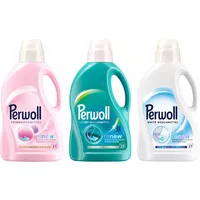 PERWOLL Flüssig-Set 3x 27 Waschladungen (81WL) 1x Für Wolle & Feines & 1x Sport & 1x White, Feinwaschmittel-Set mit Dreifach-Renew-Technologie & Hygiene Waschmittel entfernt schlechte Gerüche