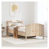 vidaXL Massivholzbett ohne Matratze 100x200 cm Kiefernholz
