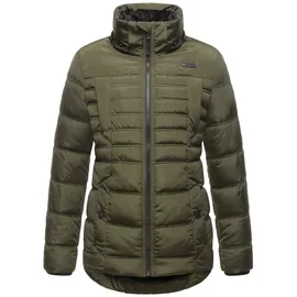 Navahoo Winterjacke "Lissandra", Damen, Gr. XS (34), grün (olive), Obermaterial: 100% Polyester. Innenseite: 100% Polyester, Jacken Winterjacke, mit hochwertigem Steppdesign