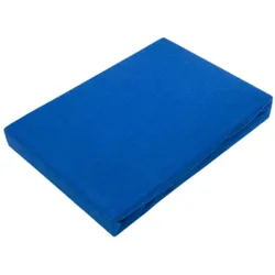 EXKLUSIV HEIMTEXTIL Jersey Spannbettlaken für Wasserbetten Rundumgummizug 200 x 220 cm Royalblau