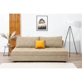 Collection AB Schlafcouch Polyester 2-Sitzer Beige