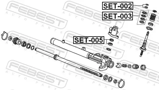 FEBEST Reparatursatz, Lenkgetriebe set005 für HONDA