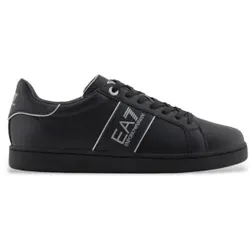 EA7 Unisex. X8X102_XK346 Klassische Lederturnschuhe schwarz (36), Wohnung, Schnürsenkel, Lässig