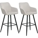 Beliani Set mit Lehne Armlehnen Fußstützen Casmalia