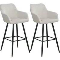 Beliani Set mit Lehne Armlehnen Fußstützen Casmalia