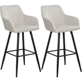 Beliani Set mit Lehne Armlehnen Fußstützen Casmalia