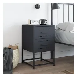 vidaXL Nachttisch Anthrazit 36x39x60,5 cm Stahl