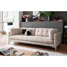 trends by hg Couch Cord 3-Sitzer Beige