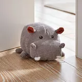 Dekoleidenschaft Türstopper "Hippo" aus Stoff, schwer, Türhalter Nilpferd, Boden Türpuffer, Türfeststeller Tier, Fensterstopper