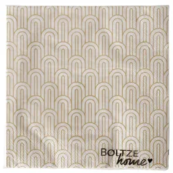 Serviette Bogan 20 Stück weiß/gold Variante 3