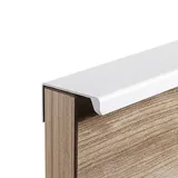 JNRFTY 5 Stück Weiß Griffe Versteckt Modernes Möbelgriffe Küchengriffe Schubladengriffe Aluminium Mit 20 Schrauben Küche Griffe Gesamtlänge 500MM