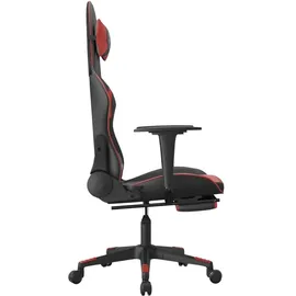 vidaXL Gaming-Stuhl mit Fußstütze Schwarz und Weinrot