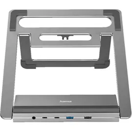 Hama USB-C-Docking-Station Connect2Office Stand Notebook-Halterung, Anthrazit