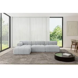 altdecor Ecksofa modulares Sofa Razon-L2 - 285x160x70 cm Grau Cord