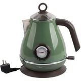 ANKROYU Elektrischer Wasserkocher, Wasserkocher Mit Retro-Farbe, Elektrischer Wasserkocher Mit Temperaturregelung, Warmwasserkessel Für Zuhause, Schule, Büro(C)