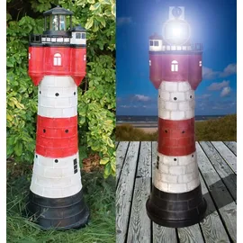 Westerholt Solar Leuchtturm Roter Sand Polyresin 78 cm inkl. LED weiß