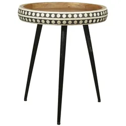 byLIVING Beistelltisch JANA, Breite 35 cm, Mangoholz natur/schwarz